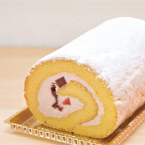 「米粉ロールケーキ ナツハゼ、ブルーベリー、ルバーブ」12㎝ 3本セット 国産金芽米の米粉使用、身体にやさしいグルテンフリー もちもち、しっとりとした食感にこだわりました。 地元に愛され続ける大正３年創業の老舗まつりや【長野県信濃町ふるさと納税】