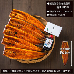 a30-308　食品添加物不使用タレ使用　浜名湖うなぎ蒲焼5尾