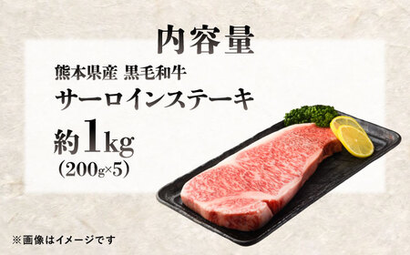 熊本県産 『原田畜産』 黒毛和牛サーロインステーキ 計約1kg 黒毛和牛 サーロインステーキ [AYCN151]