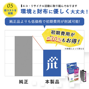 ジット　日本製インクカートリッジ　BCI-330BXL、BCI-331XLB,C,M,Y,GY用リサイクルインクカートリッジ　JIT-C3303316PXL　(6色セット) ALPBN094