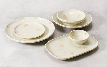 【美濃焼】ピュアハート 切立リム型 シリーズ各1点 合計6点セット 【カネ定製陶】　和食器 うつわ セット[MEI159]