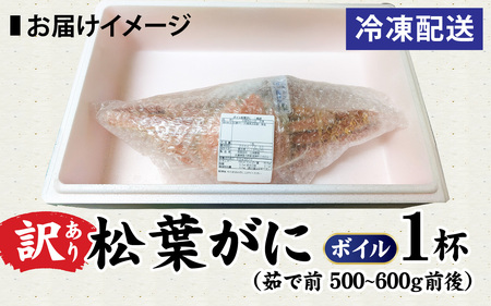 【訳あり】【数量限定】希少な松葉がに ボイル 冷凍 1杯 500g～600g 産地でしか手に入らない脱皮直前のレアな松葉がに ソフト蟹