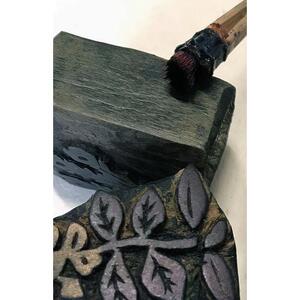 職人の技が光る美しい暖簾（木版染め　花づくし）