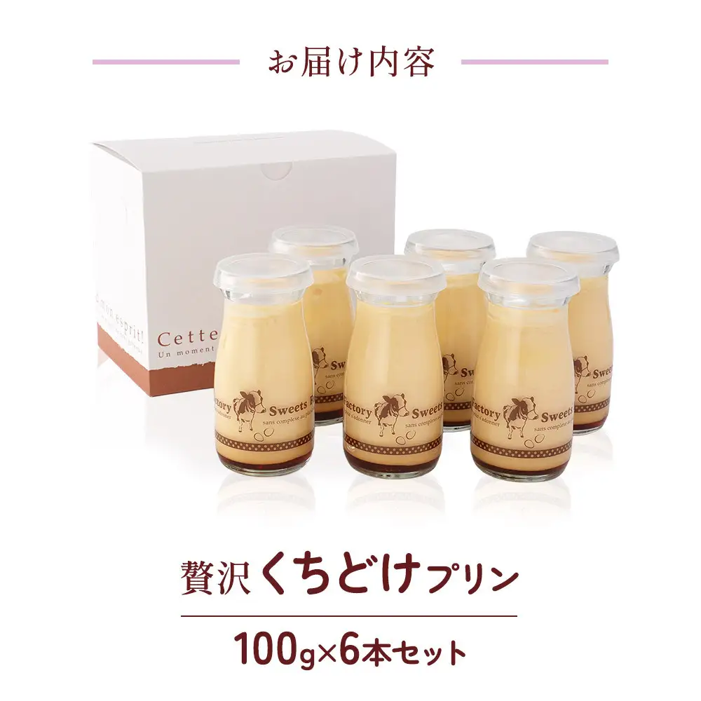 贅沢くちどけプリン6本セット