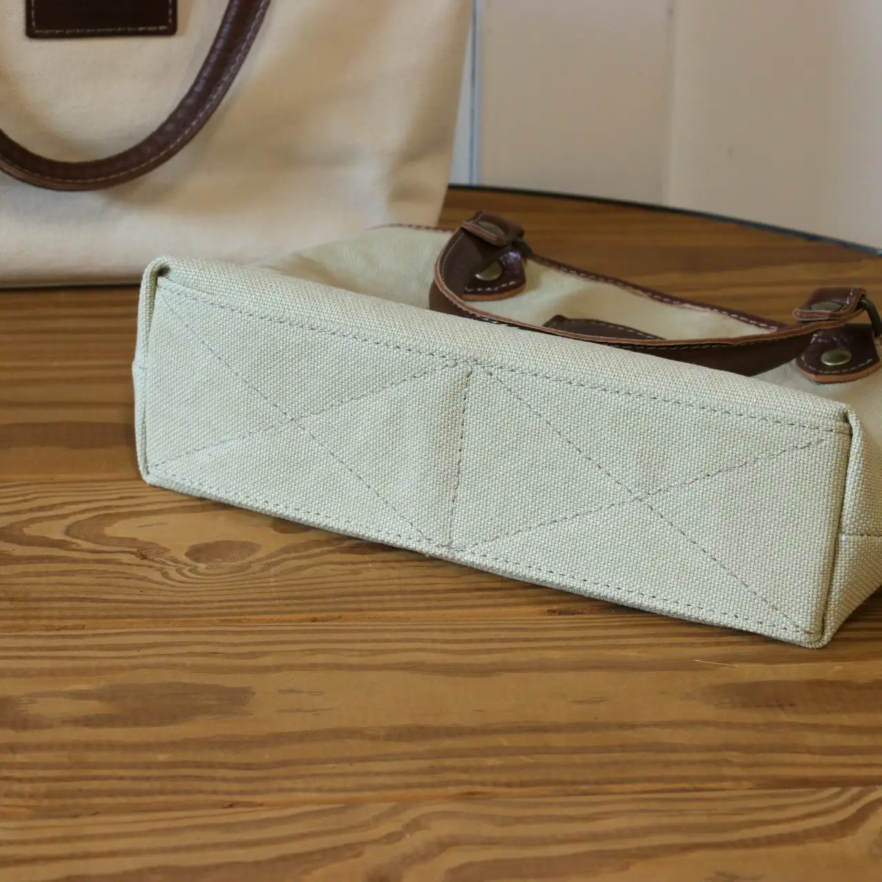 【キナリ】MT-03 帆布×革 クラシカルな雰囲気のミニトートバッグ