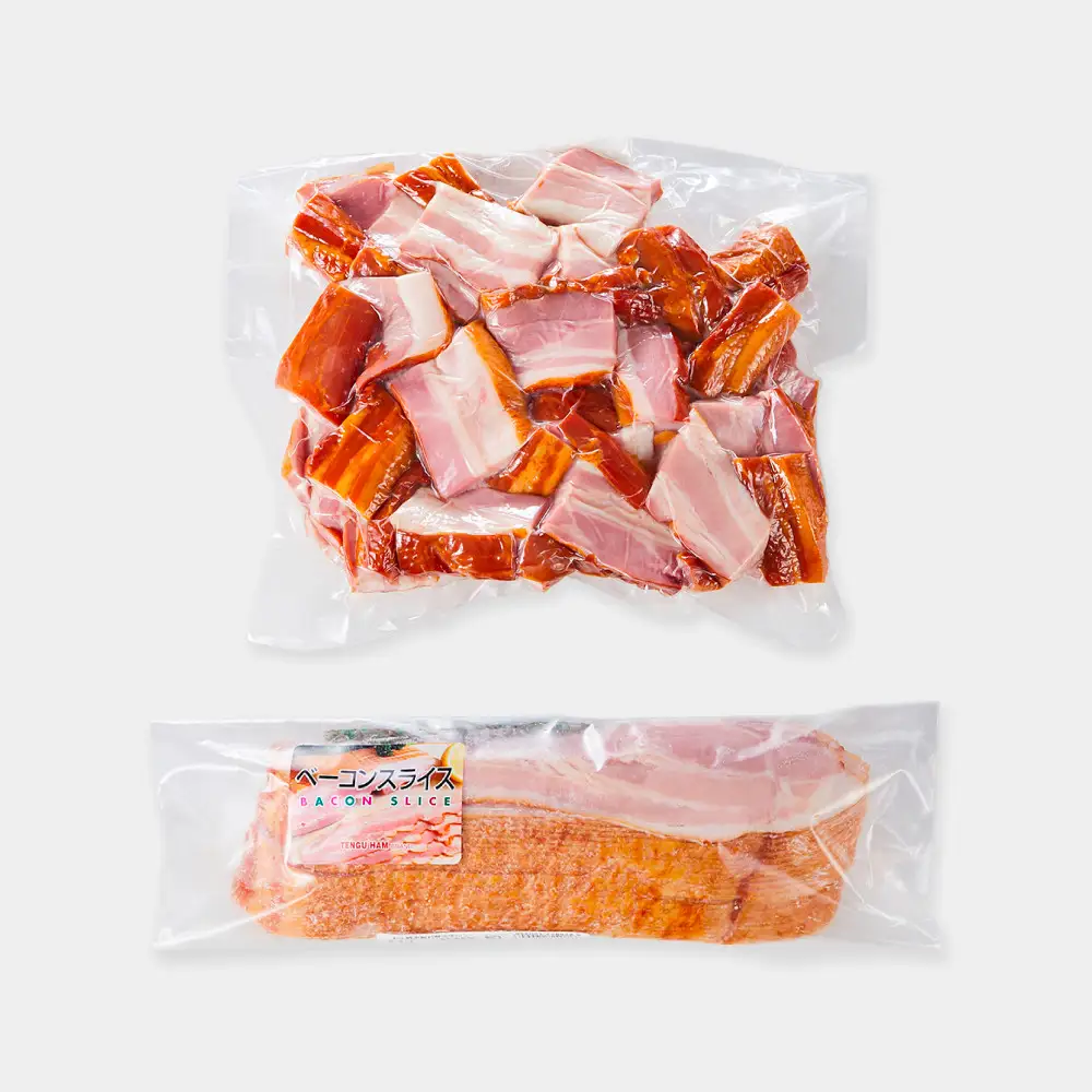 生活応援！ 期間限定 内容量 約1.5kg【天狗ハム】訳ありベーコン （スライスタイプ、ブロックタイプ など）種類はお選びできません