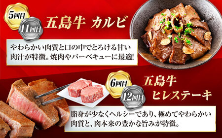 【12回定期便】五島牛の真髄を極める プレミアムコース 五島市/五島市ふるさと納税[PZX028]