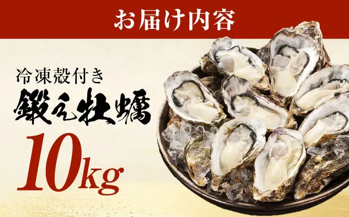 冷凍 殻付き牡蠣 10kg 牡蠣[XAE067]