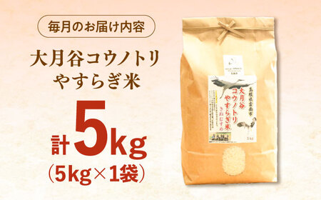 お米【全3回定期便】大月谷コウノトリやすらぎ米 5kg [AIDB138]