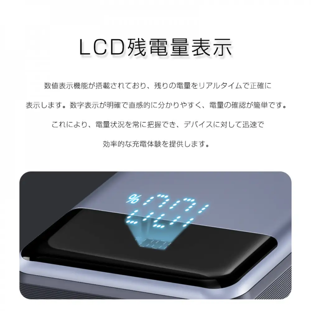 【2025年新モデル】モバイルバッテリー 26800mAh 99.16Wh 急速充電 3台同時充電 ケーブル内蔵 Type-C出入力 LCD残量表示 USBポート PD/QC3.0対応 iPhone Android iPad各種対応 ノートPC充電対応 PD65W iPhone16 15充電器 防災グッズ PSE認証済 【PL保険加入済み製品・安心】