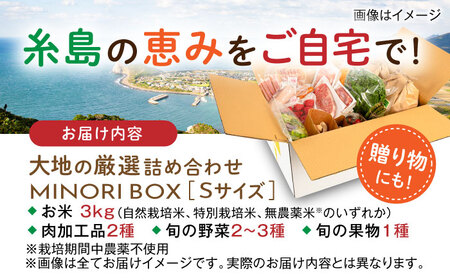 【お中元対象】糸島産 肉 米 野菜 果物 厳選詰め合わせ MINORI BOX Sサイズ 糸島市 / emma.Inc / 米 肉 野菜 果物 詰め合わせ[AOP007]