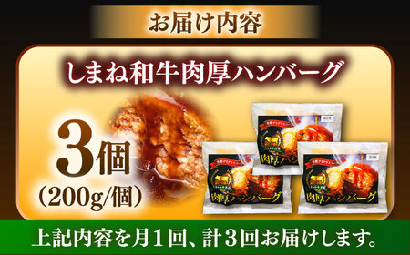 【全3回定期便】しまね和牛ハンバーグ200g×3個 ハンバーグ [AIDZ004]