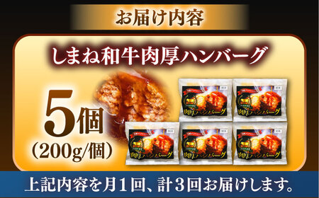 【全3回定期便】しまね和牛ハンバーグ200g×5個 ハンバーグ [AIDZ006]