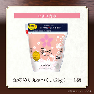 金のめし丸夢つくし　22017　2kg（1袋）　令和7年産 _ 2kg × 1袋 国産 米 福岡県産米 白米 精米 お米 夢つくし オリジナル米 金のめし丸 おいしい ツヤツヤ もちもち ほのかな甘み ご飯 おにぎり 食品 ライス 常温 九州 福岡県 久留米市 お取り寄せ 送料無料  〔Gr076〕