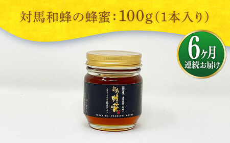 【全6回定期便】 対馬 和蜂 はちみつ 100g×1本 《対馬市》【特定非営利活動法人 對馬次世代協議会（対馬コノソレ）】 蜂蜜 ハチミツ 日本ミツバチ ニホンミツバチ[WAM044]