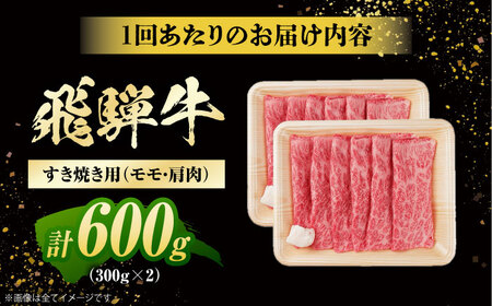 【12回定期便】飛騨牛 すき焼き用赤身 600g 白川町 / 浅井商店[AWBJ026] 飛騨牛