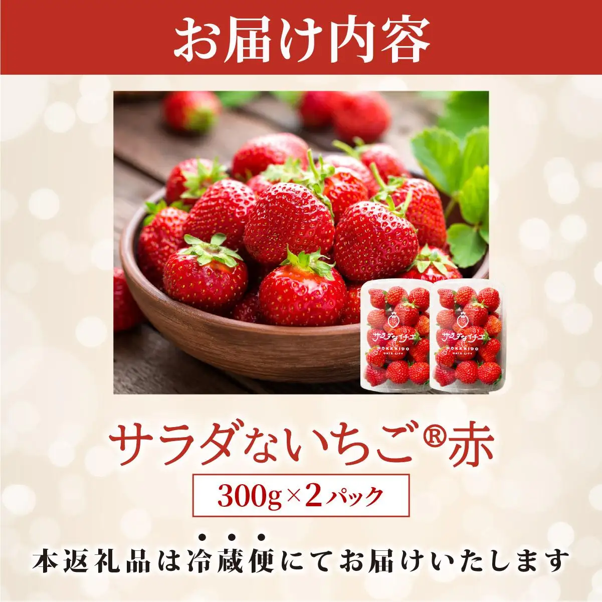 ＜2026年先行予約＞ サラダないちご（赤）ご褒美 苺 最旬 贈答 ギフト プレゼント 果物 フルーツ イチゴ 北海道 伊達【ecg-002】
