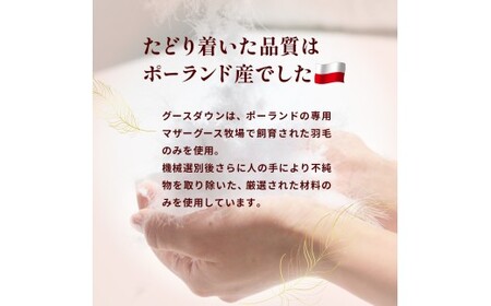 【カバー付き ネイビー】羽毛ふとん ポーランドコウダマザーグースハンドセレクト シングル | 寝具 布団