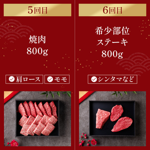 【和牛セレブ】 近江牛 定期便 6回 計 5.6kg すき焼き しゃぶしゃぶ 焼肉 ステーキ