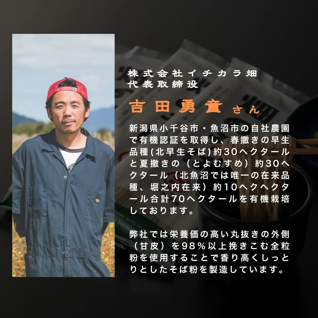 十割そば 24袋 全粒粉 イチカラ畑 | 新潟県 小千谷市 十割そば 蕎麦