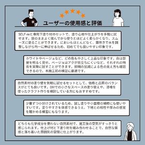 漆喰 自然派ねりしっくい SELF-re セルフル 下塗り材 コテ付き1平方メートルお試しセット アッシュグレー | 簡単 DIY 練り済み しっくい 珪藻土 自然素材 リノベ リフォーム 南国市