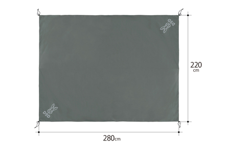 【DOD】グランドシート（5人用）（ GS5-566-GY ）