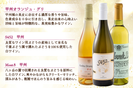 ワイン 白ワイン好き必見！お得な白ワイン9本 飲み比べセット 750ml×8本 720ml×1本 [株式会社まあめいく 山梨県 韮崎市 20745324] 