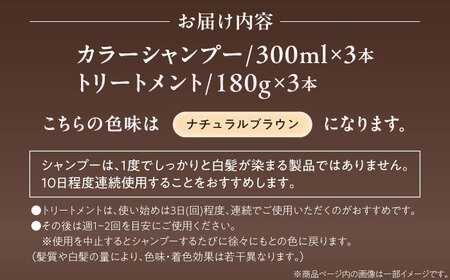 ダリヤ サロンドプロ カラーシャンプー・トリートメント 各3個セット【ナチュラルブラウン】 / 稲沢市 / 日興商事株式会社 [BMBK005-01]
