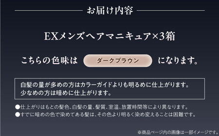 ダリヤ サロンドプロ EXメンズヘアマニキュア（白髪用） 3箱セット【ダークブラウン】白髪染め / 稲沢市 / 日興商事株式会社 [BMBK006-01]