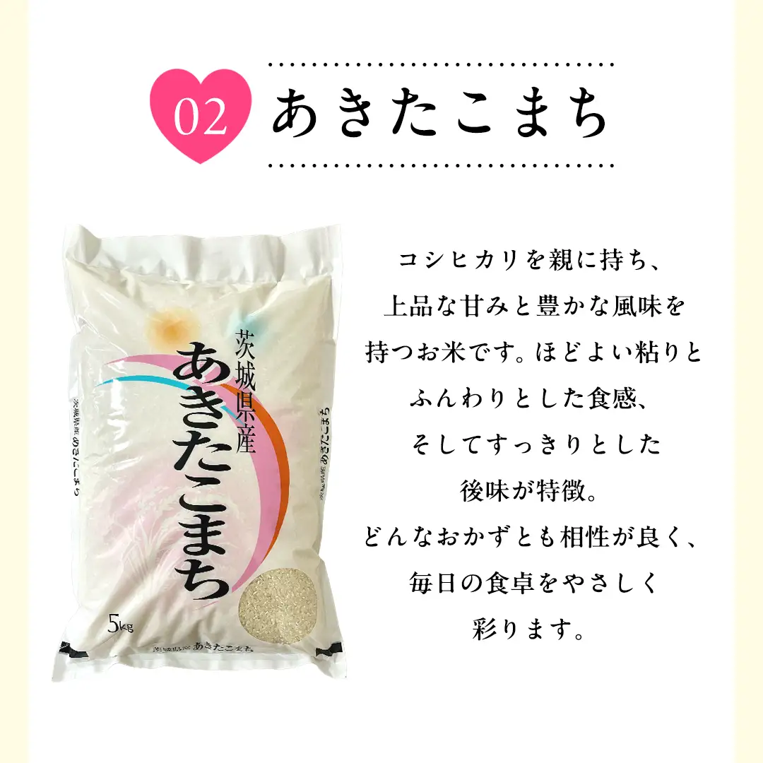 【 令和7年産 】 I LOVE お米 ！ わくわく 食べ比べ セット 《 精米 》 合計10kg (各5kg)（茨城県共通返礼品 かすみがうら市産） ミルキークイーン コシヒカリ あきたこまち にじのきらめき 米 ごはん もっちり 甘い コメ 銘柄米 [EX021sa]