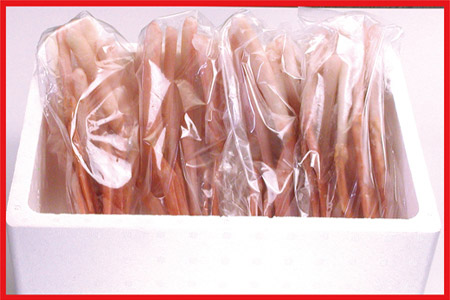 紅ズワイガニむき身400g×4P(計40本～60本) C-56026