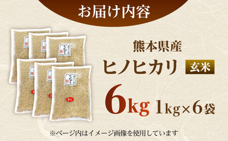  ヒノヒカリ　玄米6kg（1kg×6袋） 【株式会社　岩下農園】[ZFS004]