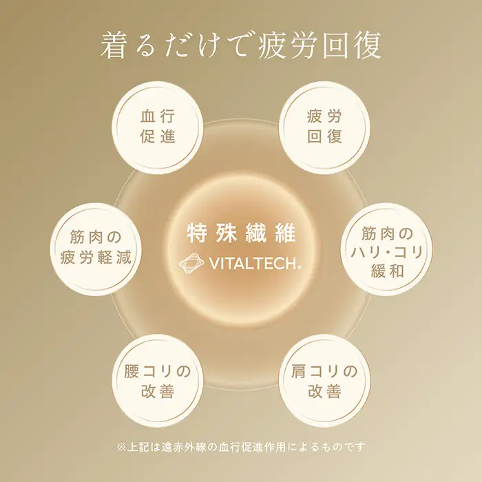 【ベージュ Mサイズ】リファ バイタルテック モイストスムース スタンドカラースリープウェア/WOMEN