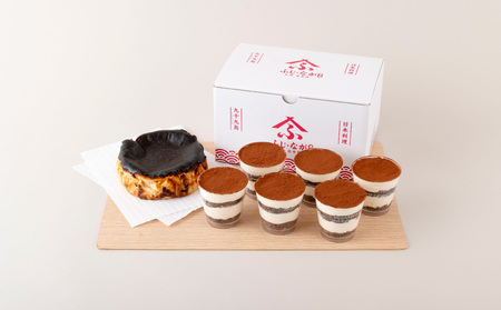 カップティラミスとバスクチーズケーキセット