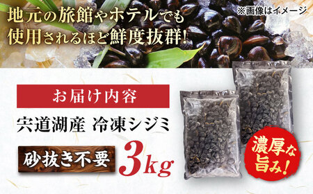 濃厚な旨み！宍道湖産冷凍シジミ3kg　島根県松江市/株式会社山光食品[ALHZ003]