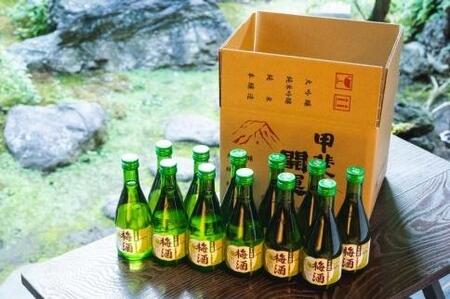 甲斐の開運 梅酒 300ml×12本＜日本酒で造った梅酒＞【井出醸造店】