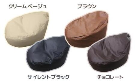 ビーズクッション タマゴロン _サイレントブラック【G0321】