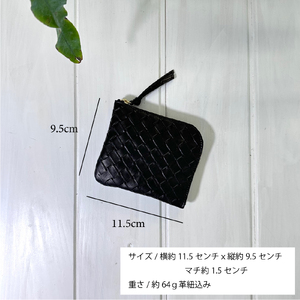 L字ファスナーミニ財布 CORONminiコロンミニ メッシュ 〈牛革〉〈丹波市〉 財布 レザー