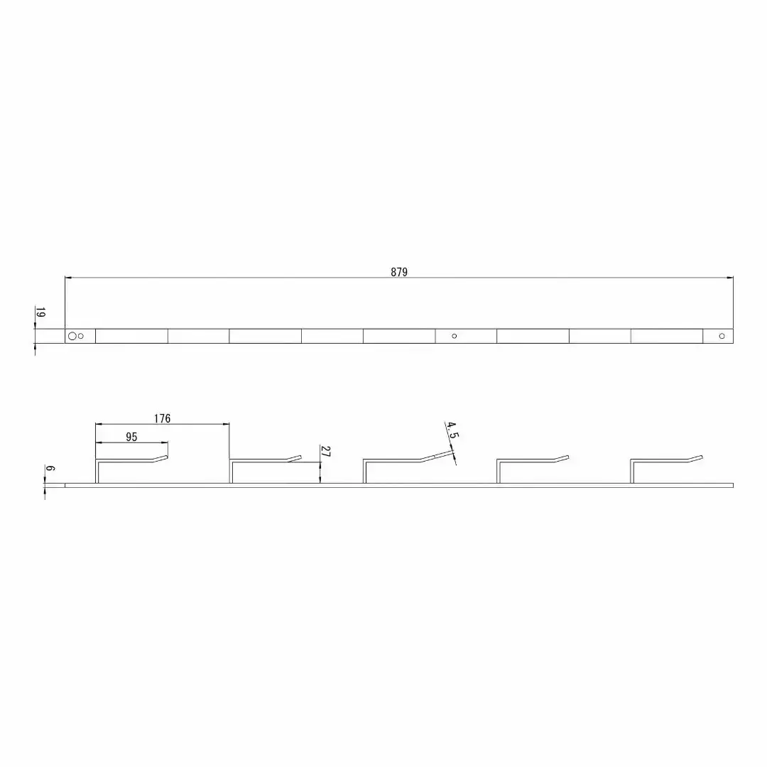 十手金具 五段（三尺）2本セット 溶融亜鉛メッキ ビス付属 冬囲い金物 【018S107】