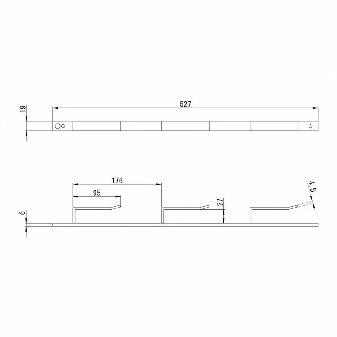 十手金具 三段（二尺）2本セット 溶融亜鉛メッキ ビス付属 冬囲い金物 【014S163】