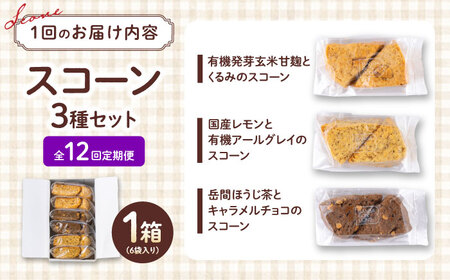【全12回定期便】山鹿の恵み香り豊かなスコーンセット（3種類×2個）【BANBA BON BONS】[ZDW008]