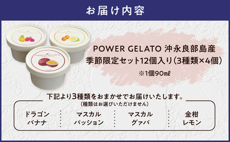POWER GELATO（ 季節限定セット 12個入り ） C073-003-02 冷凍 菓子 お菓子 スイーツ