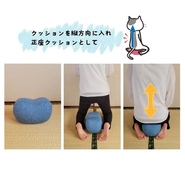 姿勢も良くなる正座クッション 正座 あぐら 座禅 瞑想 骨盤 立てる クッション 広島 安芸高田市
