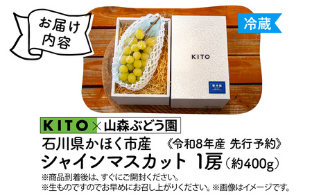シャインマスカット 400g×1房 【2026年収穫分】 | ぶどう ぶどう 葡萄