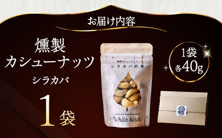燻製カシューナッツ（シラカバ）40g×1個《厚真町》【燻製工房Thmey】[AXBX009]