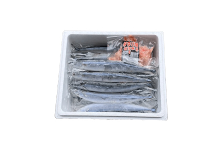 【北海道根室産】タラバガニむき身300g×1P・冷凍さんま5尾×5Pセット C-70080