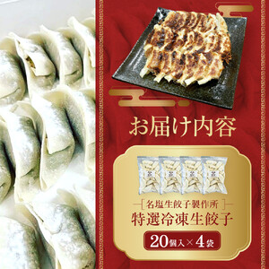 名塩生餃子製作所の特選冷凍生餃子
