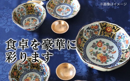 【波佐見焼】染錦金彩紋 7寸盛鉢 1点【西日本陶器】[AC286]
