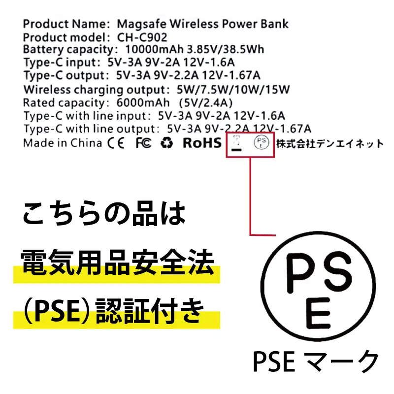モバイルバッテリー 軽量 小型 USB Type-C 10000mAh ワイヤレス