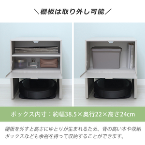 お掃除ロボット収納チェスト Leep(リープ) グレージュ